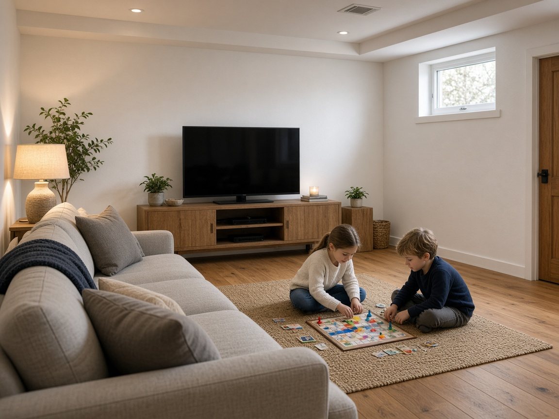 Transforming a Leaky Basement Into a Family Room